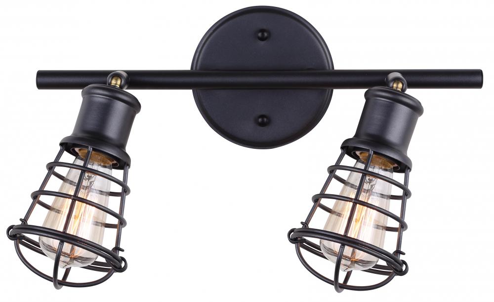 Otto 2 Light Track Lighting, Graphite Finish