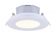 Canarm DL-4-9RR-WH-C - LED Recess Downlight, 4" White Color Trim, 9W Dimmable, 3000K, 500 Lumen, Recess mounted