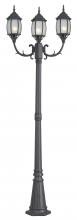 Canarm IOL145BK-HD - Hayden, Spec. IOL145BK-HD, 3 Lt Outdoor Post Light, Frost Glass, 100W Type A, 25 IN x 81 IN