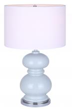 Canarm ITL2133B23BC - Biely 1 Light Table Lamp with Light Blue Finish and White Shade