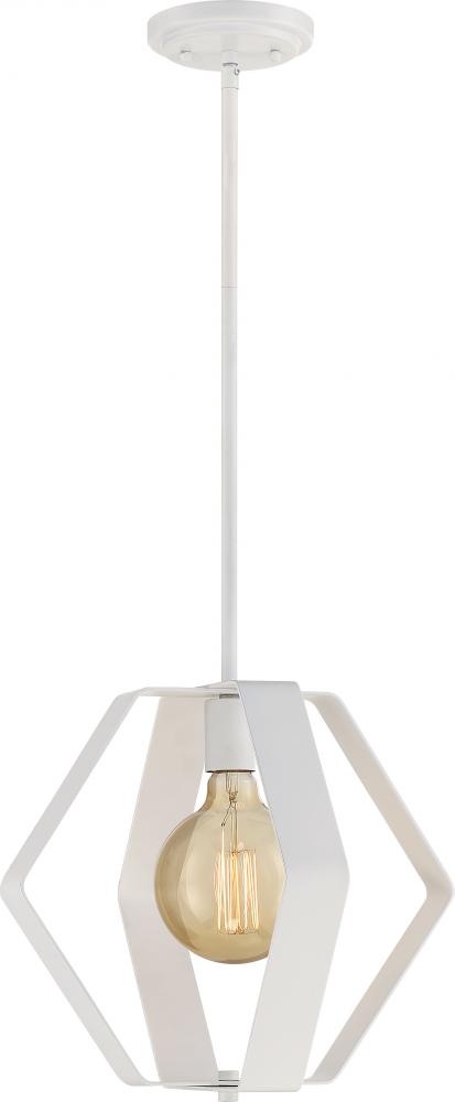 Zen - 1 Light 14" Pendant - White Finish