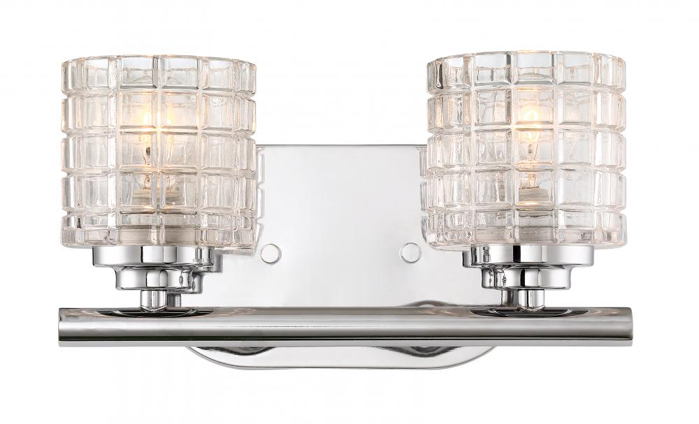 Votive - 2 Light Vanity with Clear Glass - Polished Nickel Finish