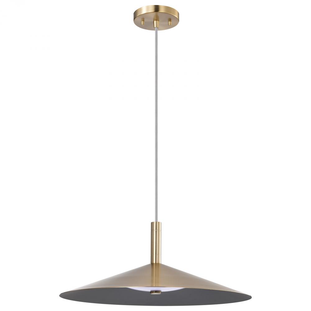 Corrine; 18 Inch LED Pendant; Burnished Brass; 3K/4K/5K CCT Selectable