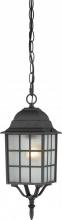 Nuvo 60/4913 - Adams - 1 Light 16" Hanging Lantern with Frosted Glass - Textured Black Finish