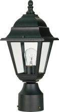 Nuvo 60/548 - Briton - 1 Light 14'' Post Lantern with Clear Glass - Textured Black Finish