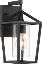 Nuvo 60/6591 - Hopewell- 1 Light Small Wall Lantern - with Clear Seeded Glass - Matte Black Finish