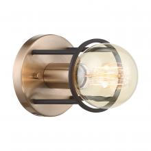 Nuvo 60/6651 - Chassis- 1 Light Wall Sconce - Copper Brushed Brass and Matte Black Finish