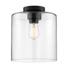 Nuvo 60/6779 - Chantecleer - 1 Light Semi Flush - with Clear Glass - Matte Black Finish