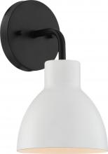 Nuvo 60/6784 - Sloan - 1 Light Vanity; Matte Black Finish with White Shade