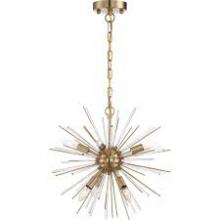 Nuvo 60/6992 - Cirrus - 6 Light Chandelier - with Glass Rods - Vintage Brass Finish