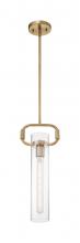 Nuvo 60/7143 - Teresa - 1 Light Pendant with Clear Glass - Burnished Brass Finish