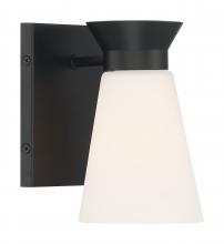 Nuvo 60/7311 - Caleta - 1 Light Sconce with Cylindrical Glass - Black Finish