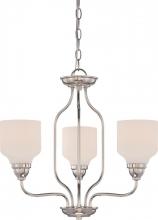 Nuvo 62/389 - Kirk - 3 Light Chandelier with Satin White Glass - LED Omni Included