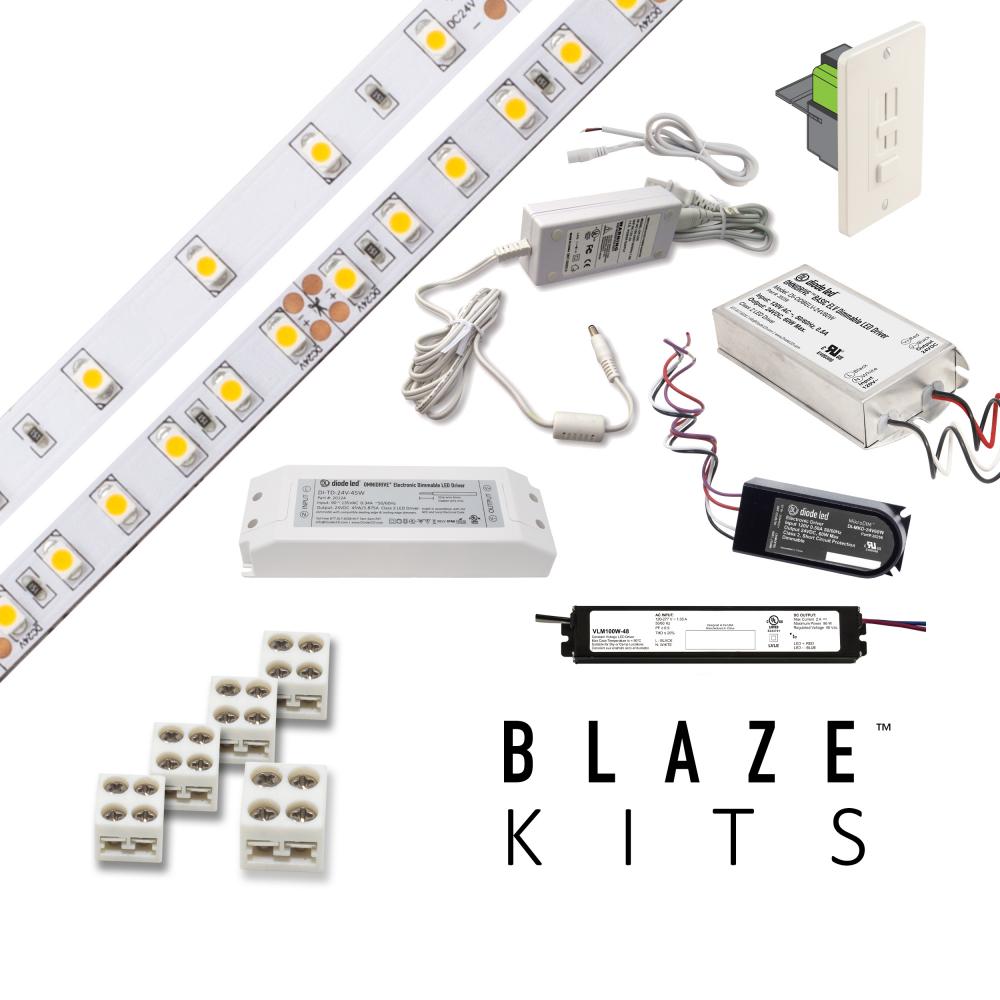 Blaze 200 LED Tape Light, 24V, 4200K, 16.4 ft. Spool with 60W Omnidrive Basics ELV