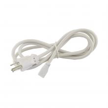 Diode Led DI-1311-WH - Fencer Power Cable with AC Plug - 120V, White, 72 in.