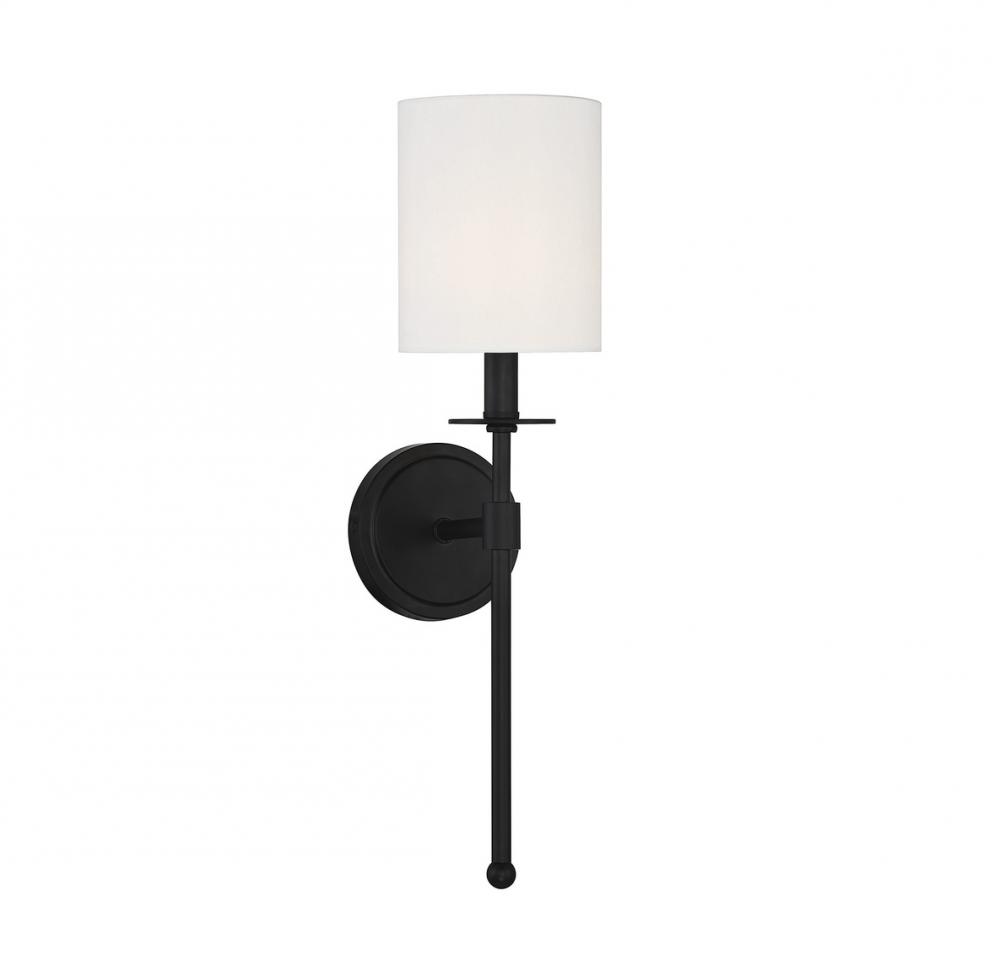 1-Light Wall Sconce in Matte Black