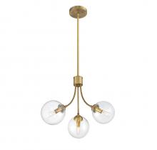 Savoy House Meridian M10057NB - 3-Light Chandelier in Natural Brass