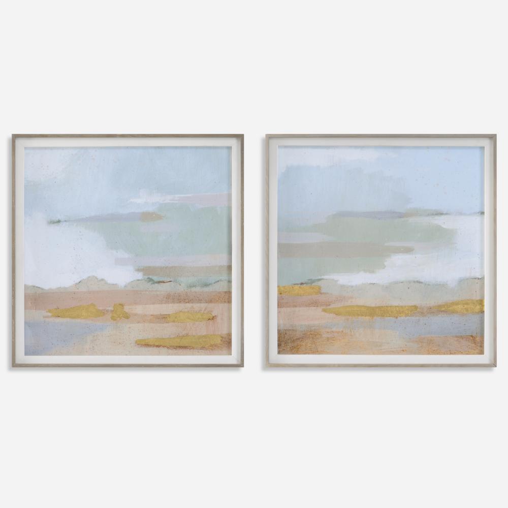 Uttermost Abstract Coastline Framed Prints, S/2