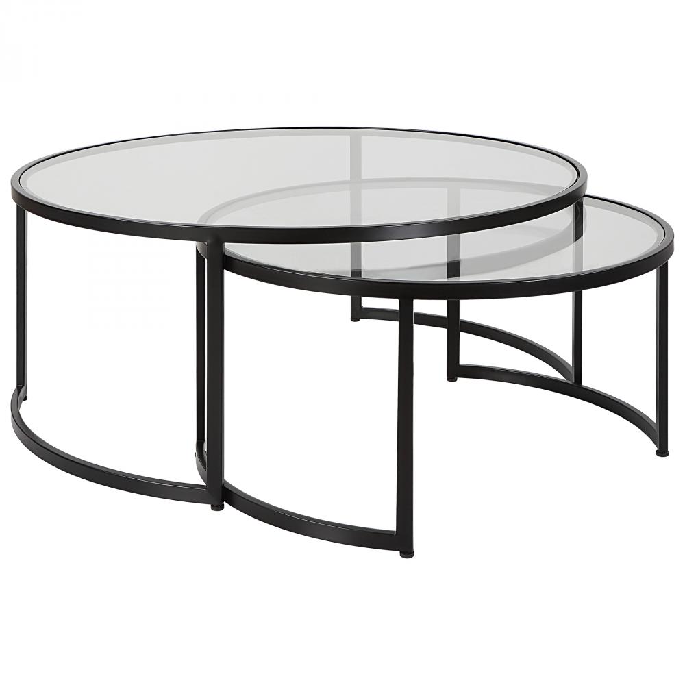 Uttermost Rhea Black Nesting Coffee Tables S/2