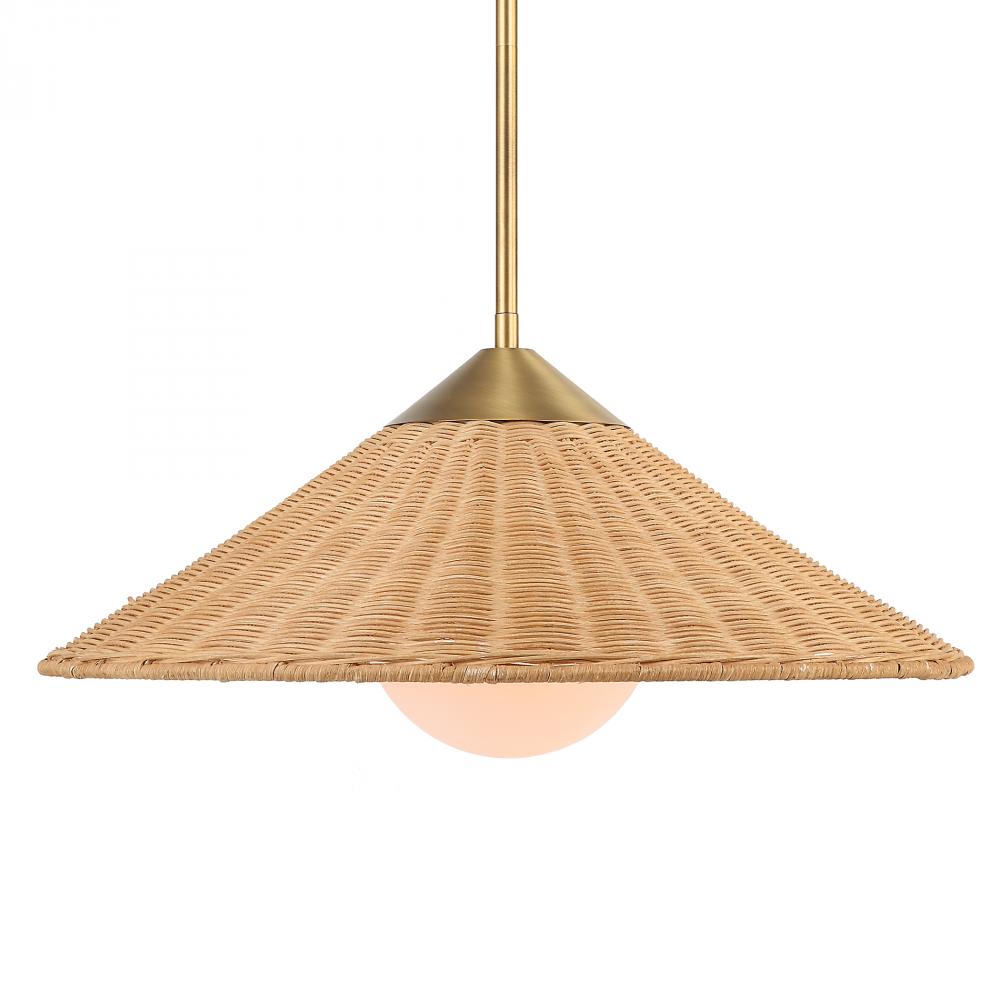 Uttermost Phuvinh 1 Light Rattan Shade Pendant