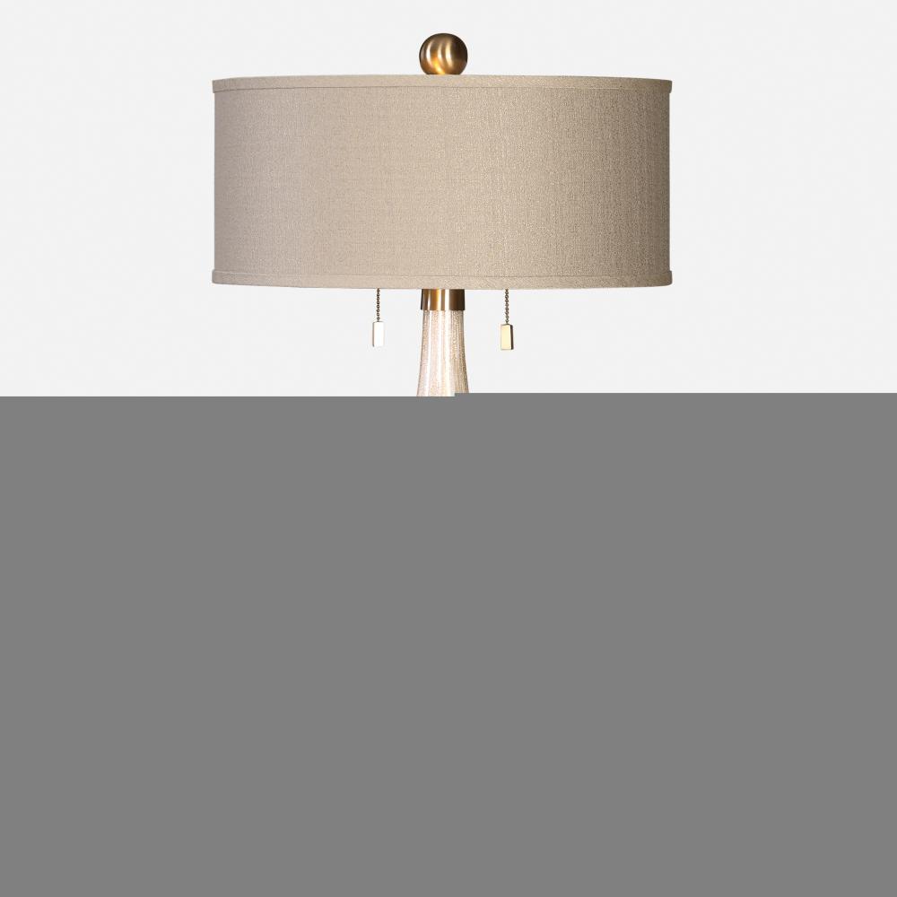 Uttermost Cardoni White Glass Table Lamp