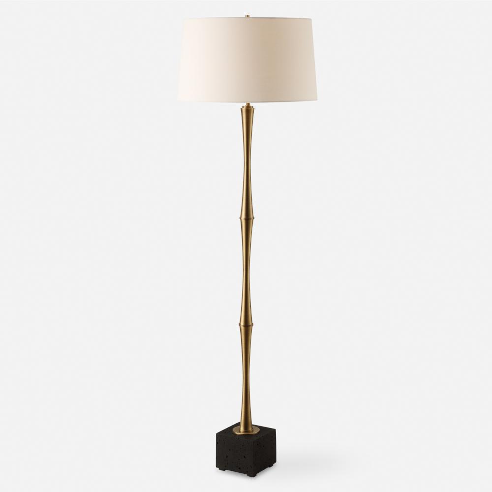 Uttermost Shino Antique Brass Floor Lamp