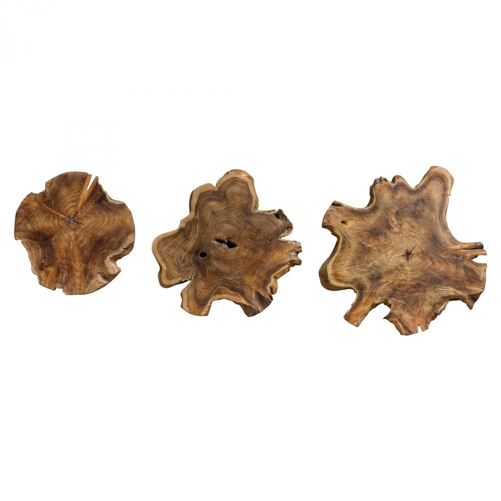 Uttermost Kalani Teak Wall Art Set/3