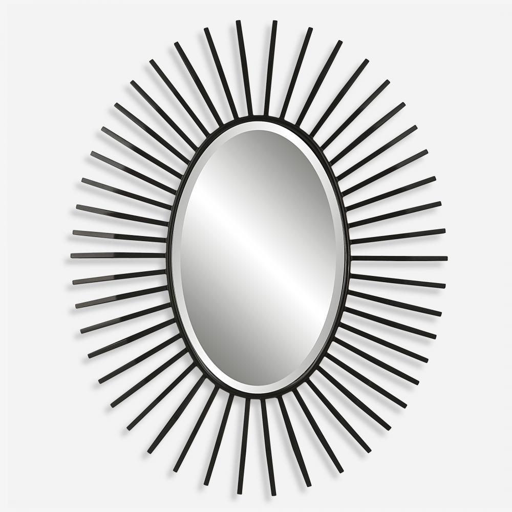 Starstruck Black Oval Mirror