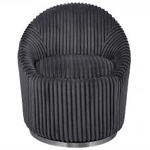 Uttermost 23599 - Uttermost Crue Gray Fabric Swivel Chair