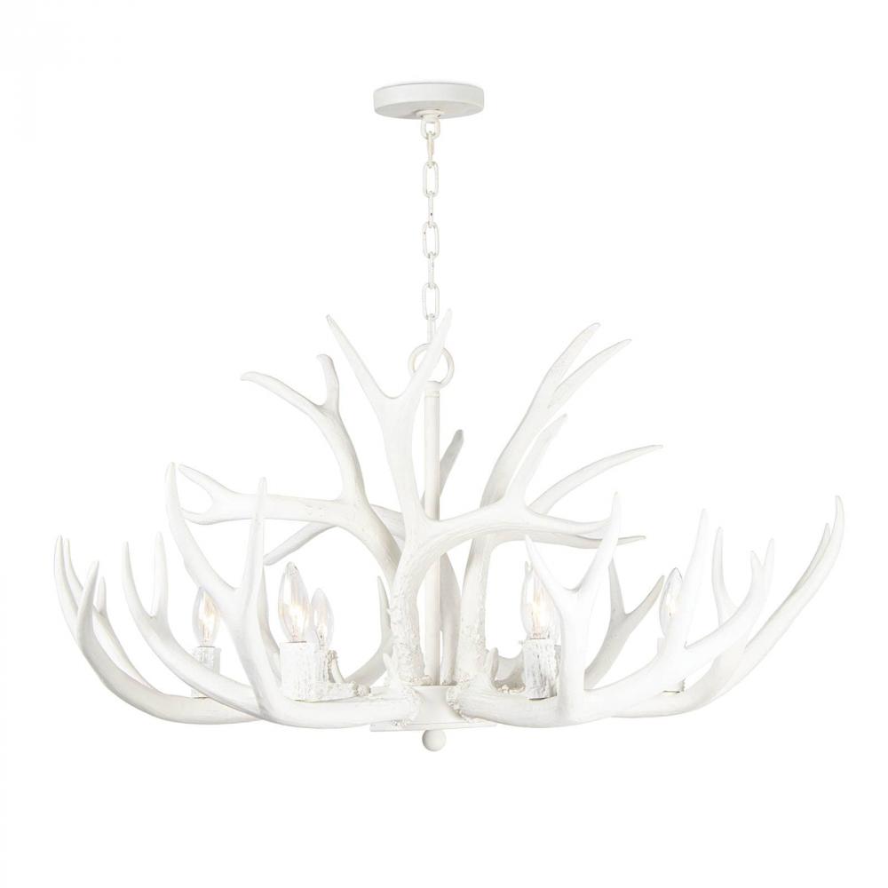 Regina Andrew Antler Chandelier (White)