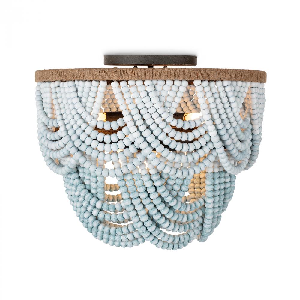 Regina Andrew Ombre Wood Bead Flush Mount