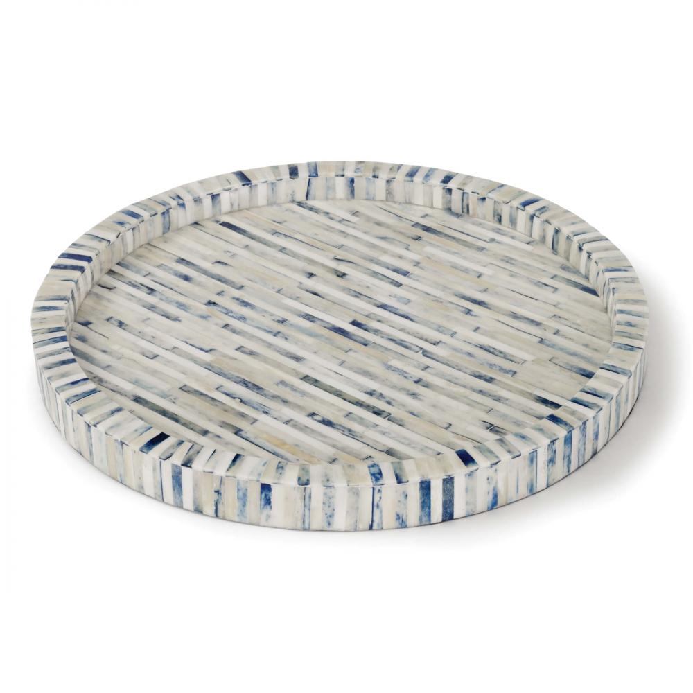 Regina Andrew Bone and Indigo Tray Round