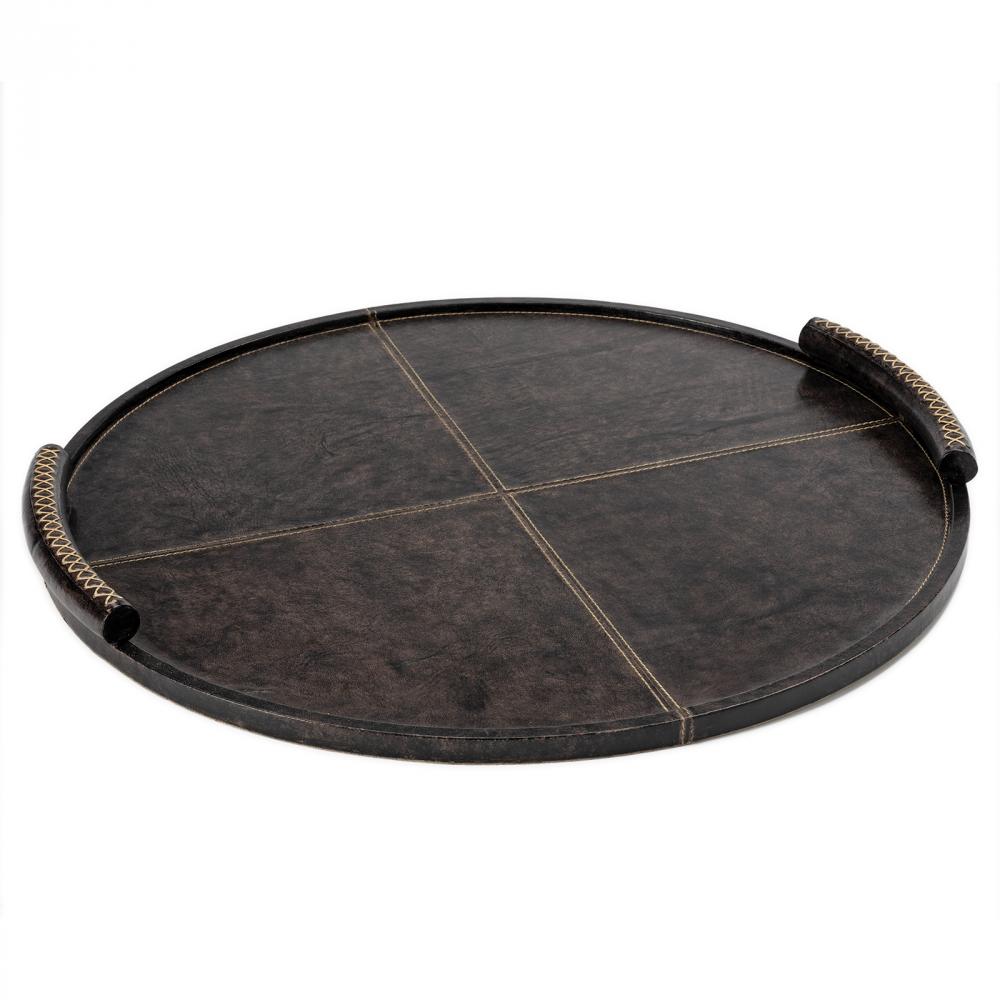 Regina Andrew Forte Leather Tray Round Large (Bl