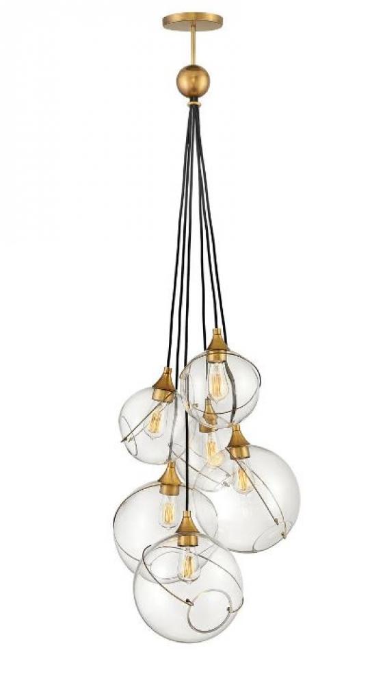 Medium Six Light Multi Tier Chandelier