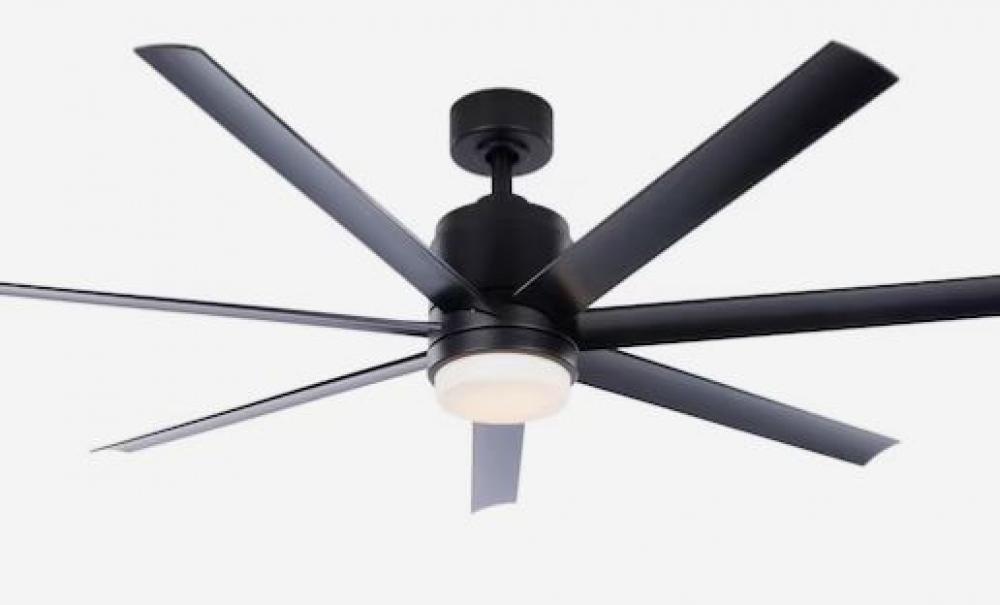 Blitz 56-in Black LED Indoor/Outdoor Ceiling Fan with Light Remote