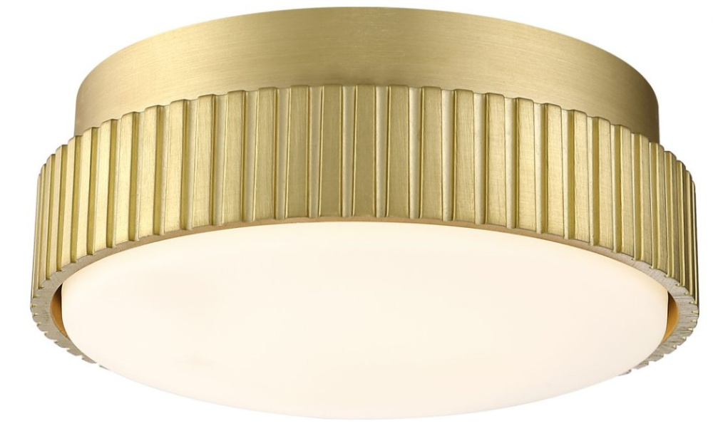 Kute Ceiling Fan Knurled Correlated Color Temperature Select LED Light Kit - Brushed Satin Brass
