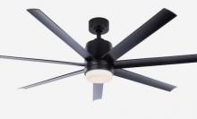 Fanimation LP8377LBL - Blitz 56-in Black LED Indoor/Outdoor Ceiling Fan with Light Remote
