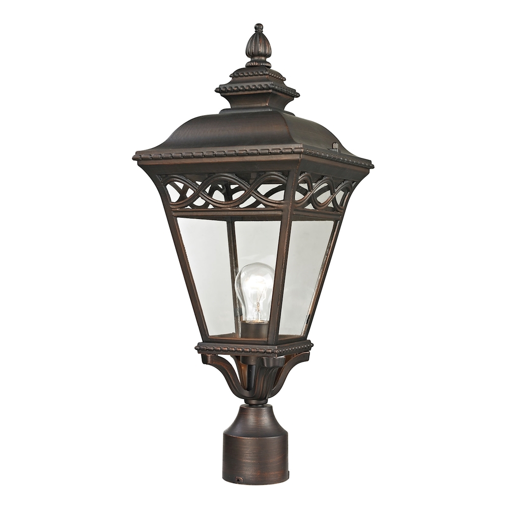 Thomas - Mendham 22'' High 1-Light Outdoor Post Light - Hazelnut Bronze