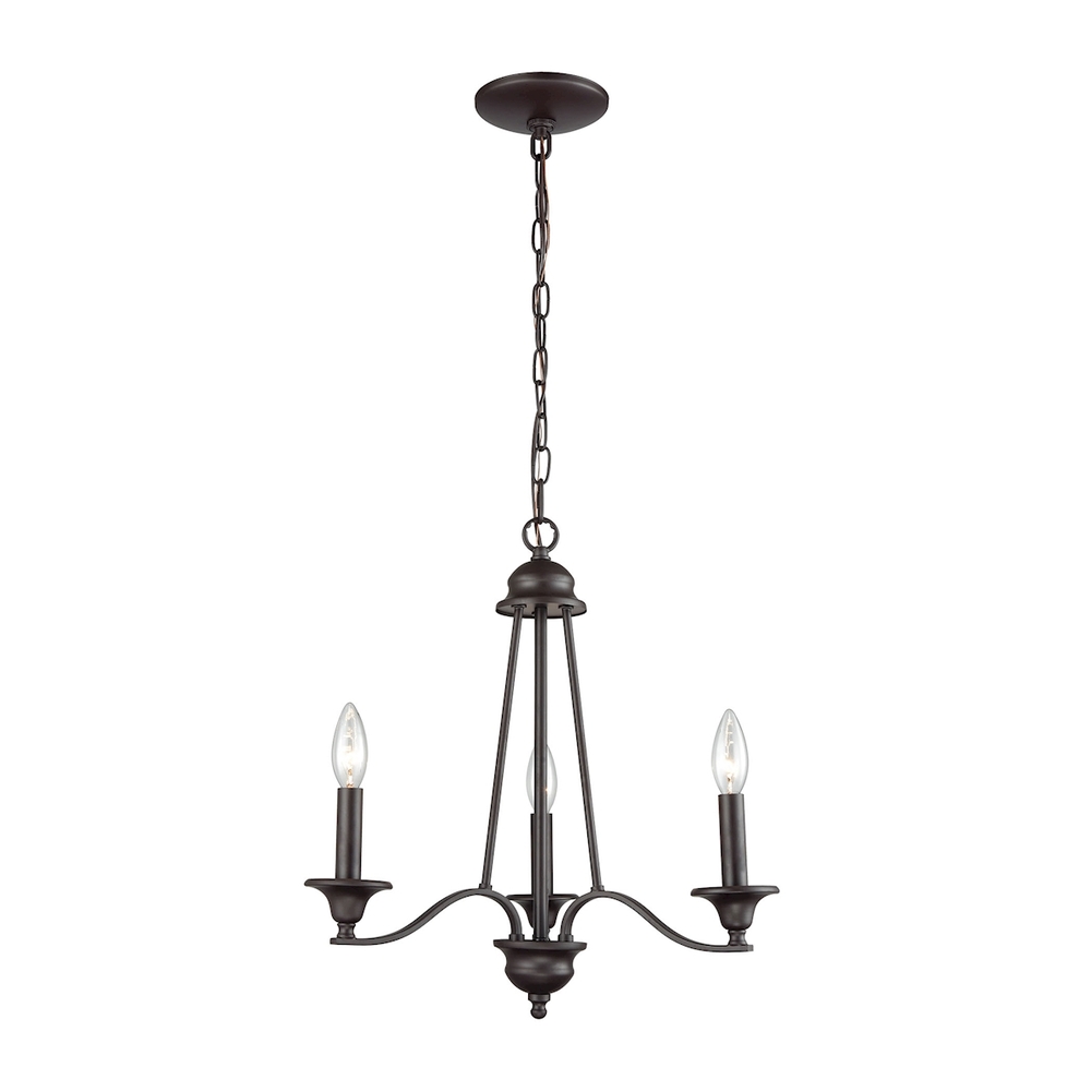 Thomas - Farmington 18'' Wide 3-Light Chandelier - Oil Rubbed Bronze