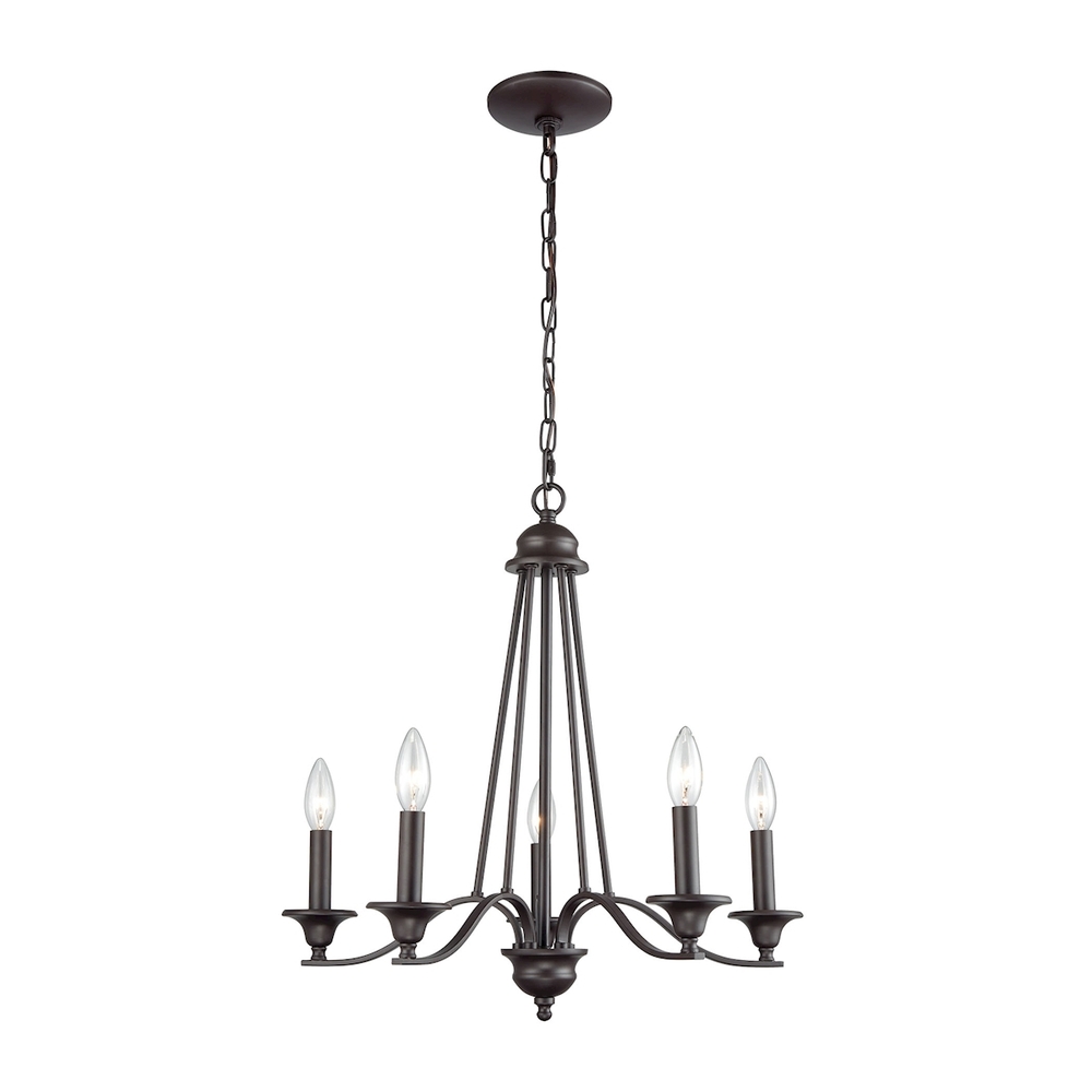 Thomas - Farmington 21'' Wide 5-Light Chandelier - Oil Rubbed Bronze