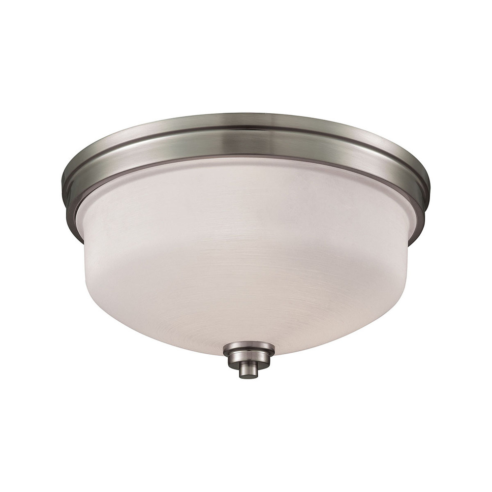 Thomas - Casual Mission 13'' Wide 3-Light Flush Mount - Brushed Nickel