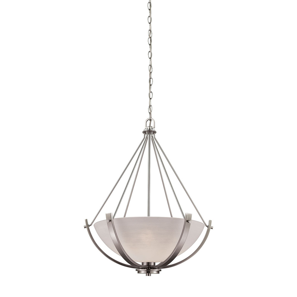 Thomas - Casual Mission 21'' Wide 3-Light Chandelier - Brushed Nickel