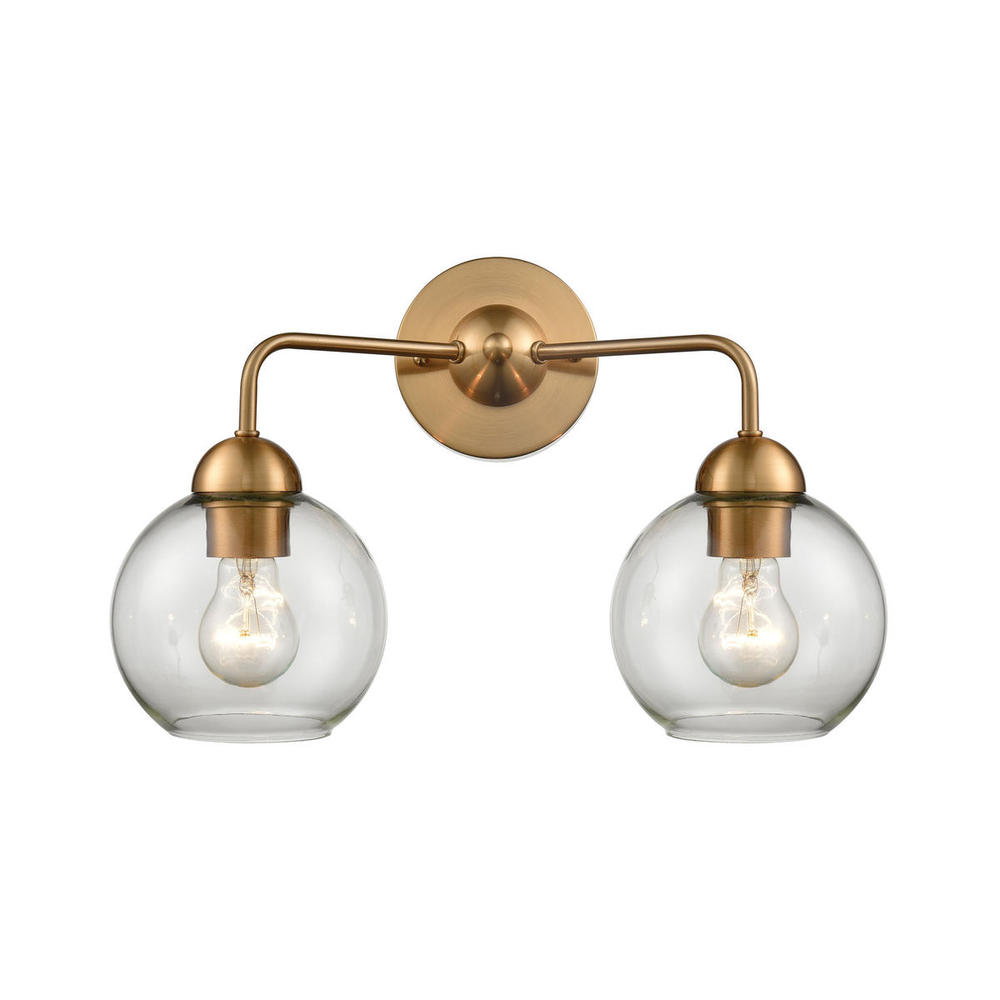 Thomas - Astoria 16'' Wide 2-Light Vanity Light - Satin Gold