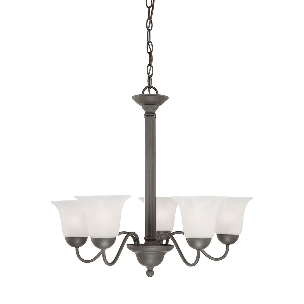 Thomas - Riva 25'' Wide 5-Light Chandelier - Painted Bronze