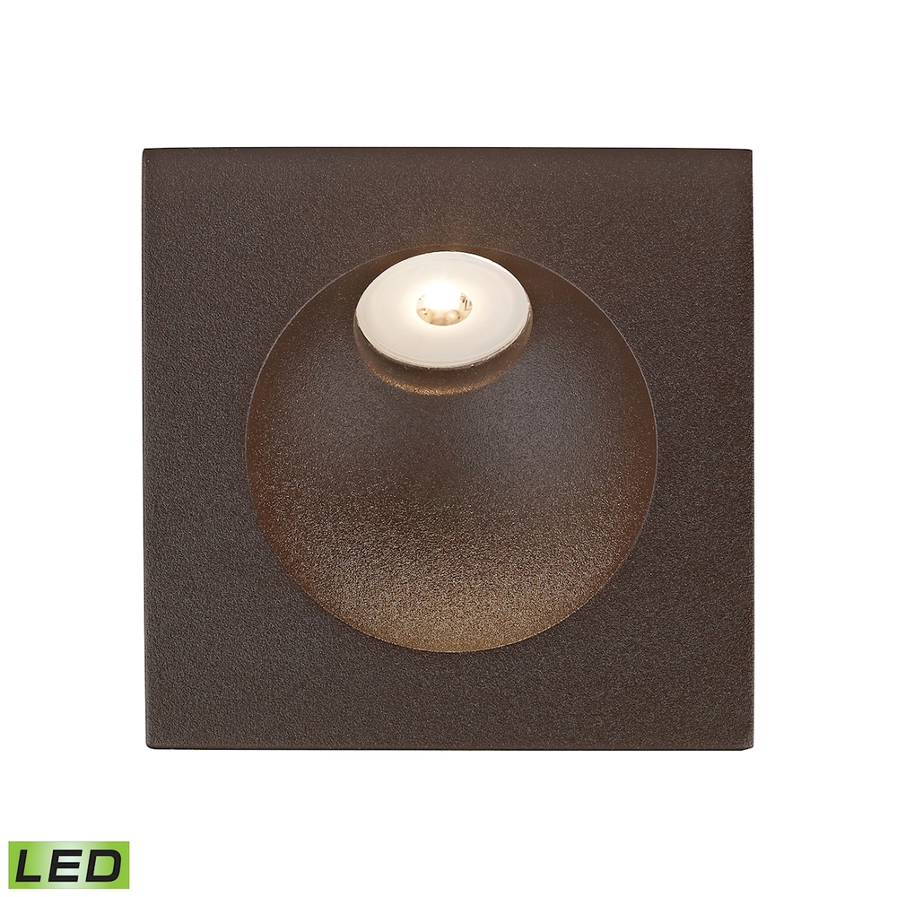 Thomas - Zone LED Step Light in in Matte Brown with Opal White Glass Diffuser