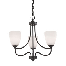 ELK Home 2003CH/10 - Thomas - Arlington 3-Light Chandelier in Oil Rubbed Bronze with White Glass