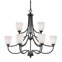 ELK Home 2009CH/10 - Thomas - Arlington 9-Light Chandelier in Oil Rubbed Bronze with White Glass