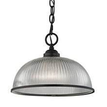 ELK Home 7681PL/10 - Thomas - Liberty Park 1-Light Mini Pendant in Oil Rubbed Bronze with Prismatic Clear Glass