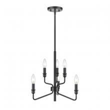 ELK Home 81518/3+3 - Saginaw 18'' Wide 6-Light Chandelier - Matte Black