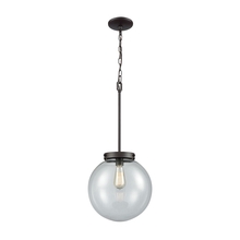 ELK Home CN129041 - Thomas - Beckett 12'' Wide 1-Light Mini Pendant - Oil Rubbed Bronze with Clear Glass